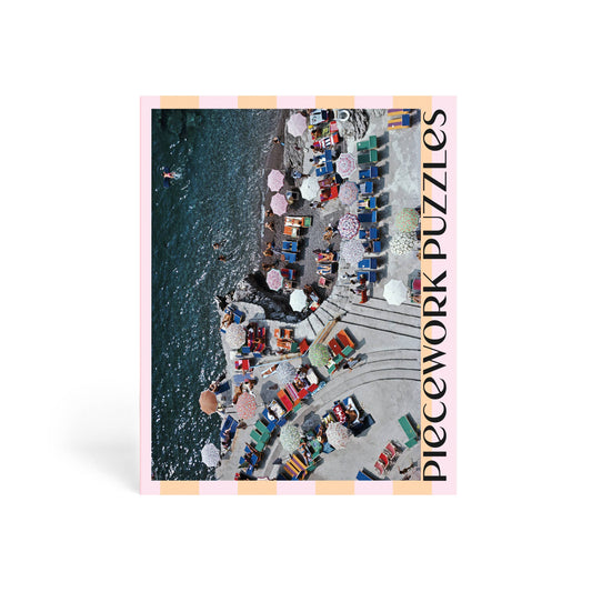 Piecework | 'Positano Beach' Slim Aarons Collab - 1000 pieces puzzle - The Malo Life
