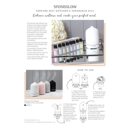 Stoneglow | Perfume Mist Diffuser White - The Malo Life