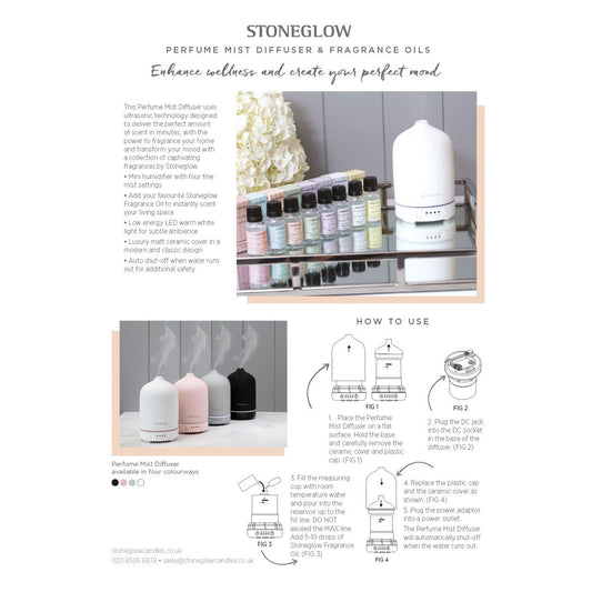 Stoneglow | Perfume Mist Diffuser White - The Malo Life
